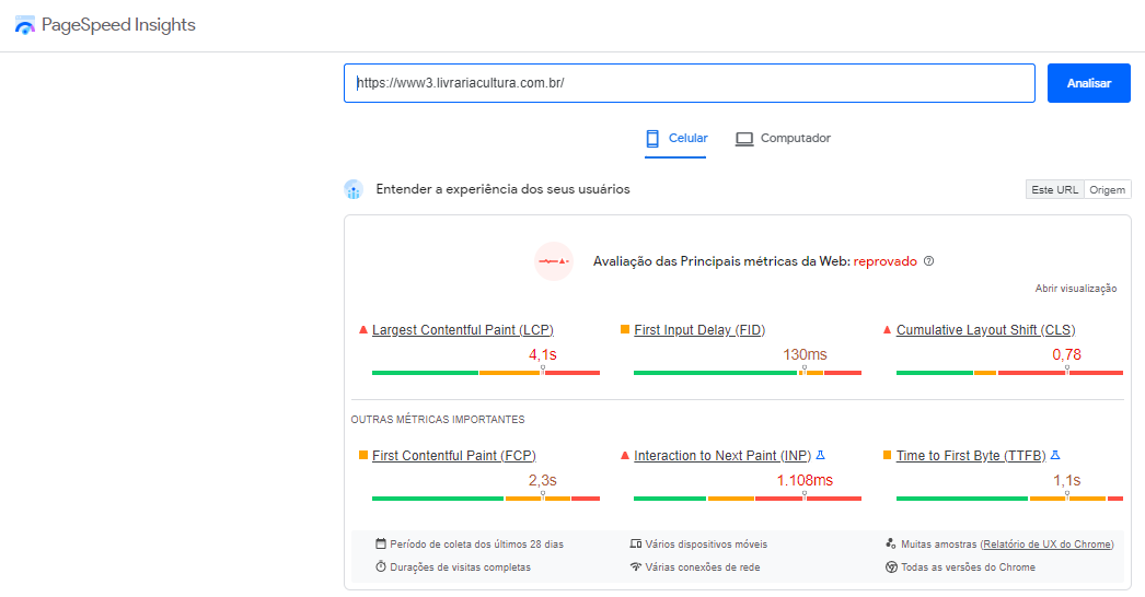 Por que você precisa de uma boa nota no PageSpeed Insight