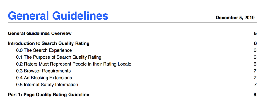 guidelines Google