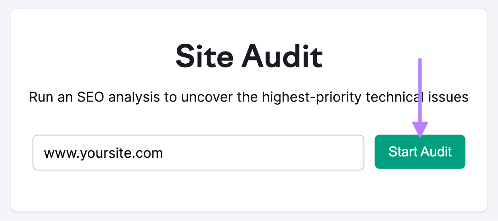 Site Audit tool