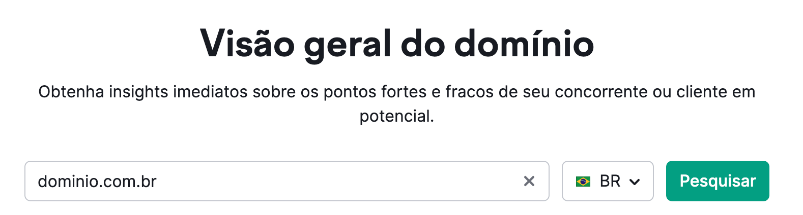 ferramenta visão geral de domínio