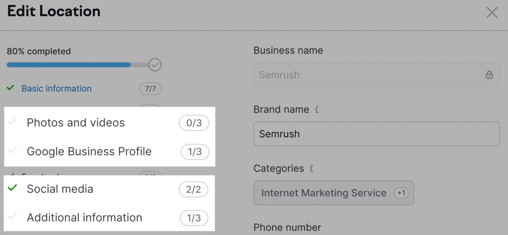 listing management edit location