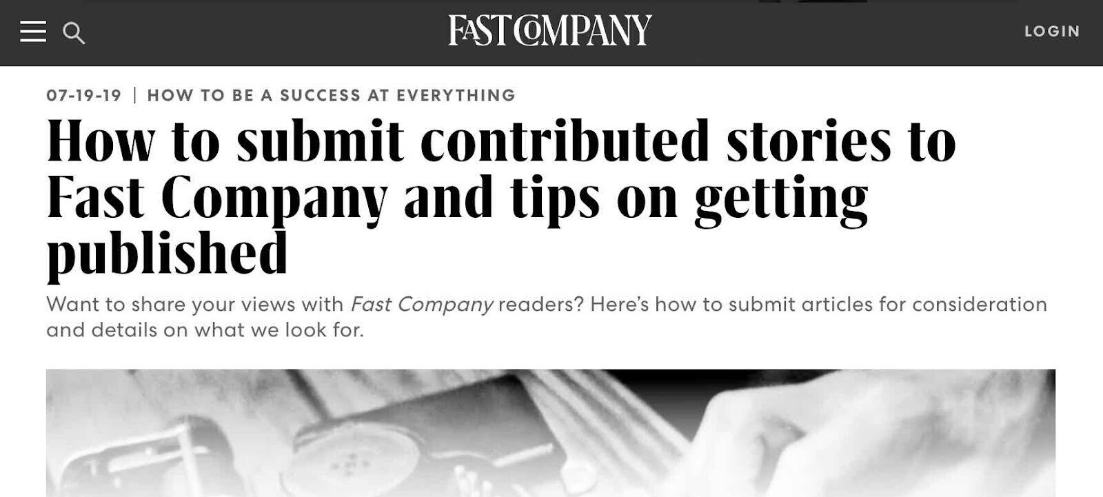 How to submit stories article