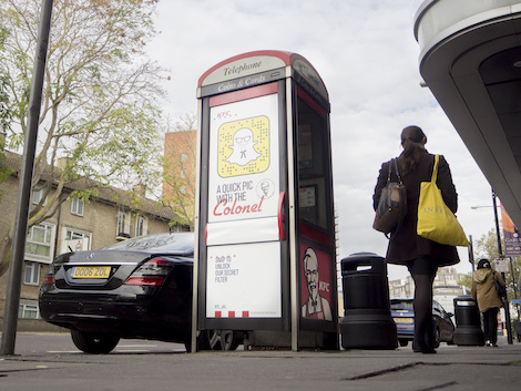 Campanha do KFC com o Snapchat no Reino Unido