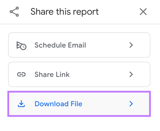 "Download File" enactment    selected nether  "Share this report" window