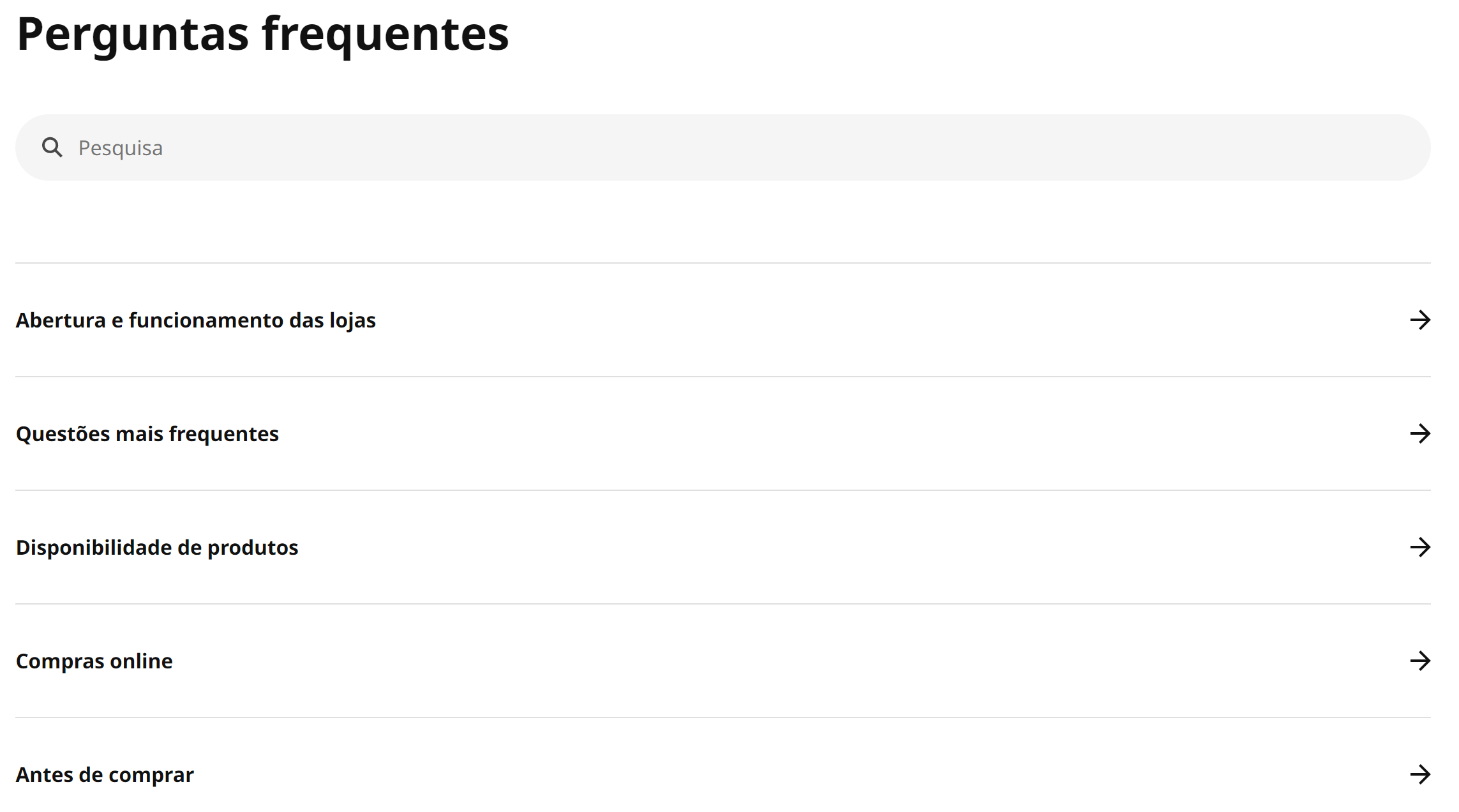 Pesquisa e descoberta do : perguntas frequentes sobre o