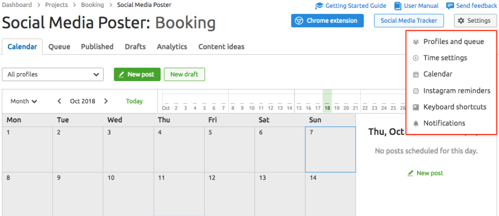 content calendar examples