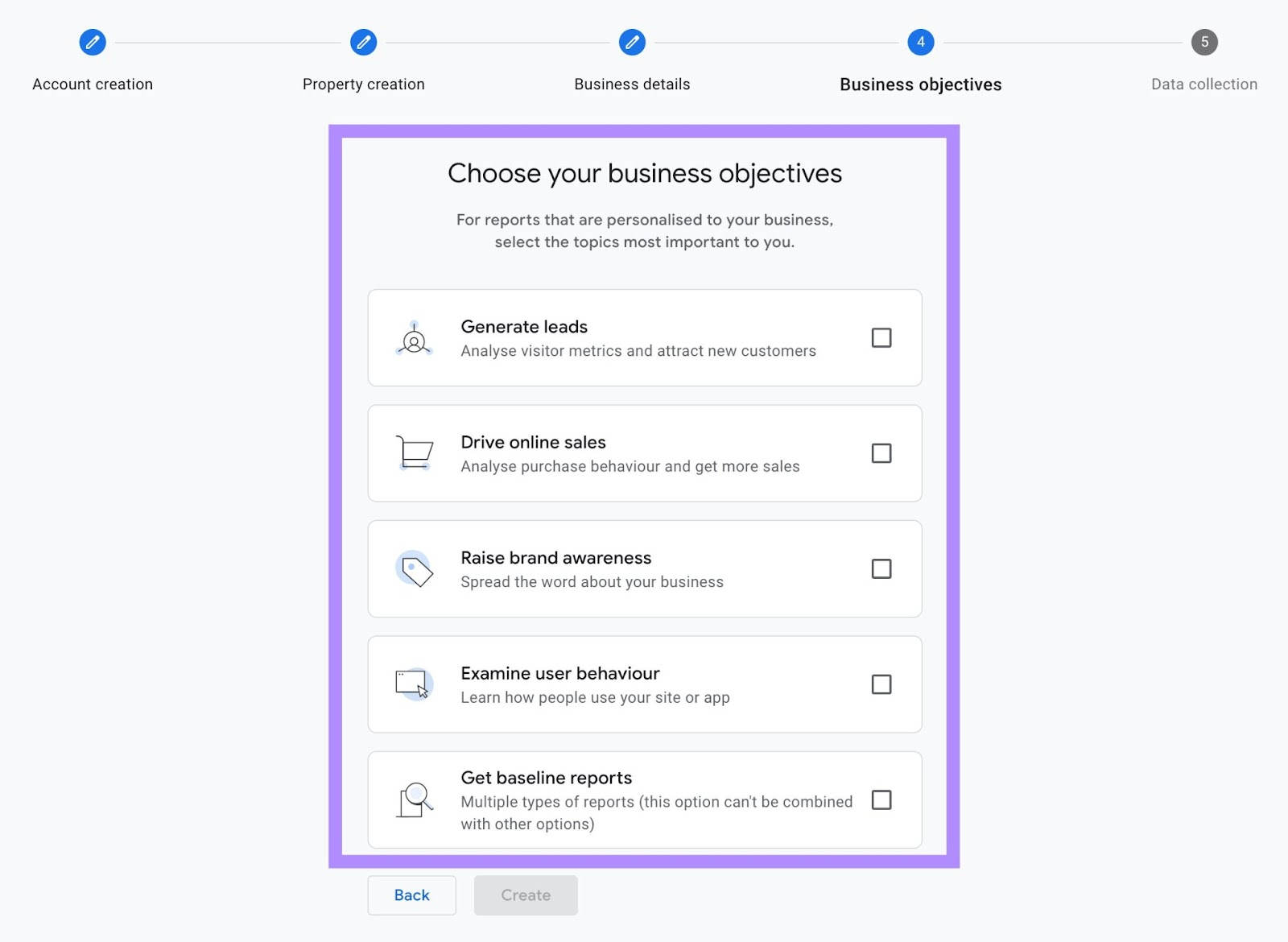 A Complete Step-by-Step Guide (2025) 11 "Choose your business objectives" window