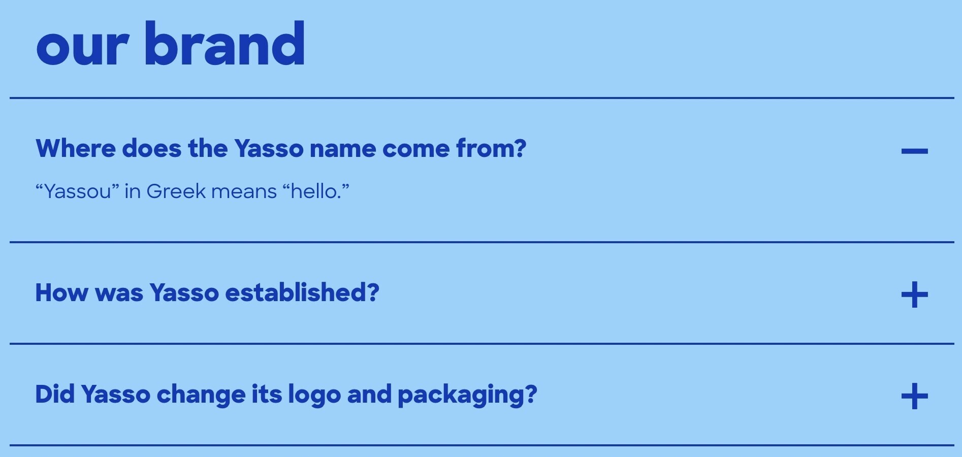 yasso brand faq