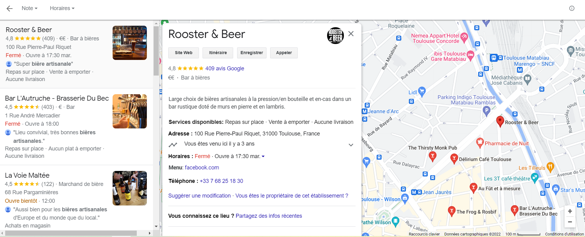 Google Business Profile et Pack local