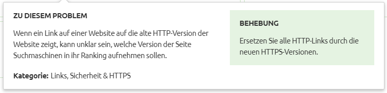 Site Audit: Verweisen alle internen Links auf HTTPS-Versionen?