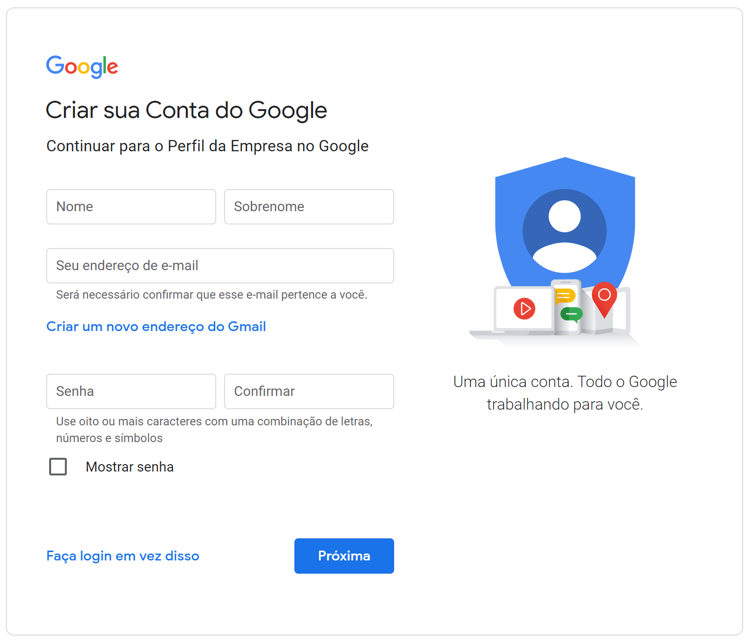 Guia Definitivo do Google Meu Negócio 8 criando a conta no perfil da empresa no google