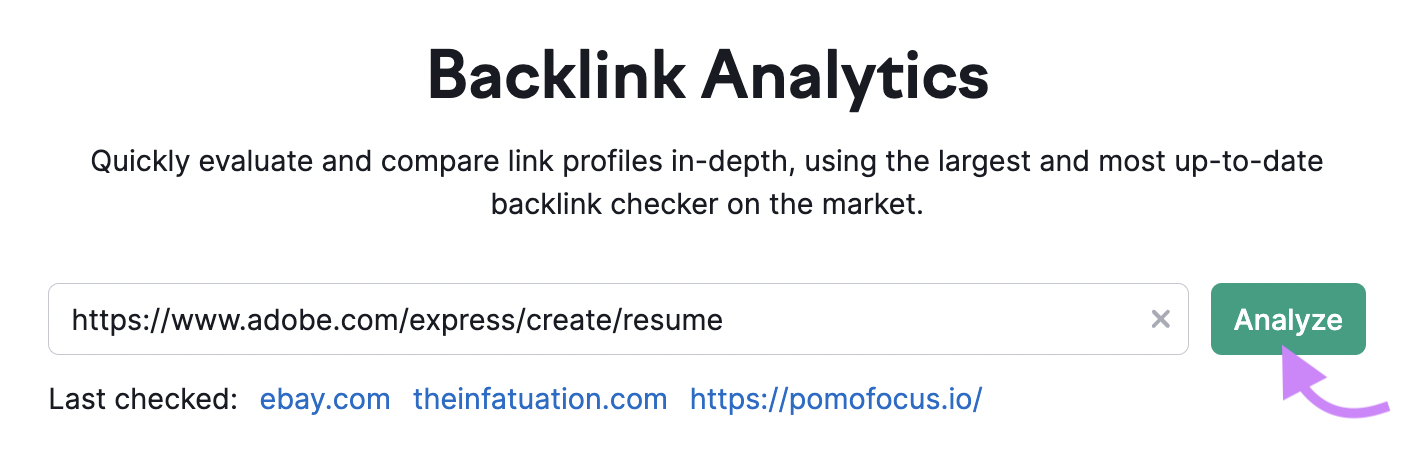 Outil d'analyse des backlinks