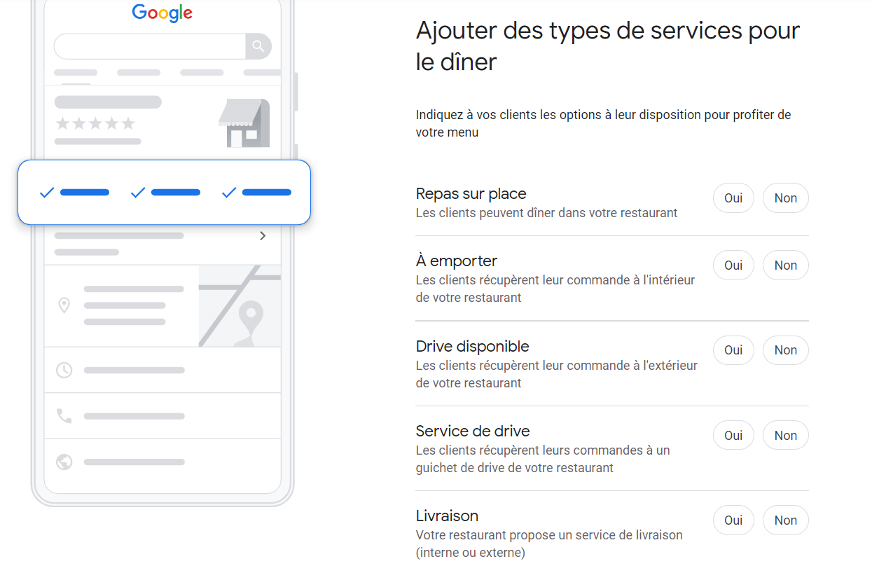 Google Business Profile - Services spécifiques que vous offrez