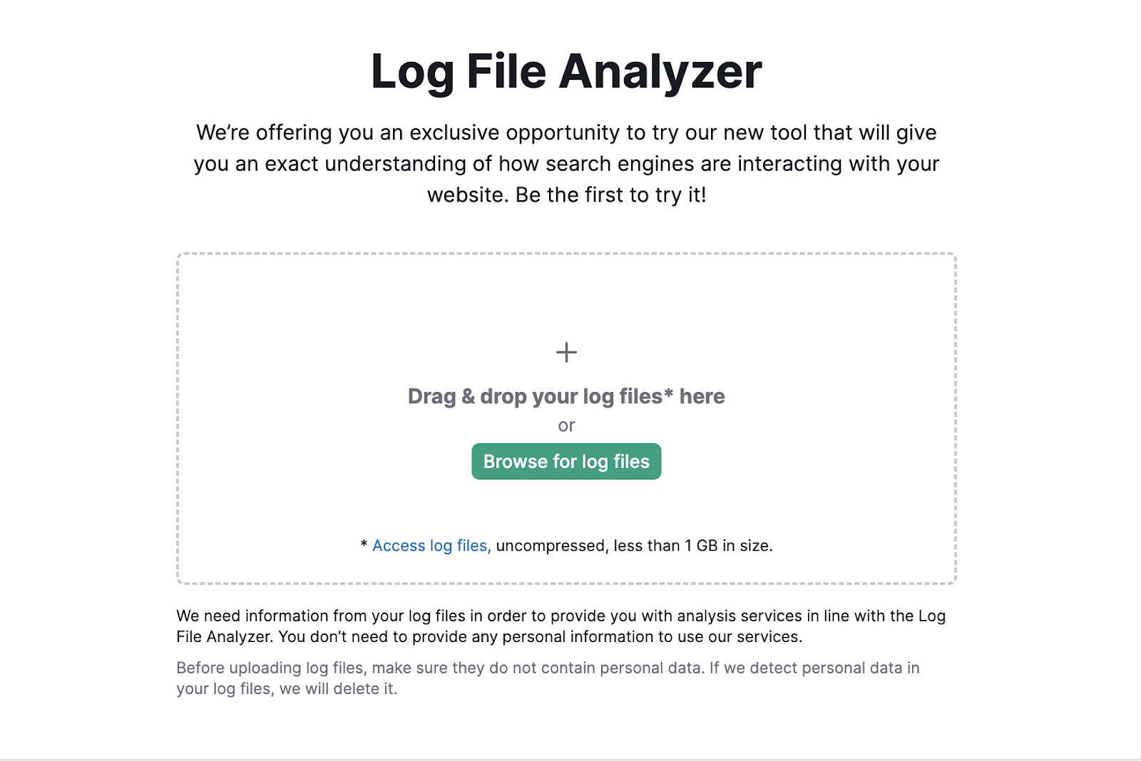 Log File Analyzer tool