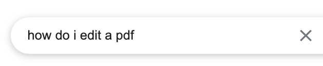“،w do i edit a pdf” s،wn in search bar