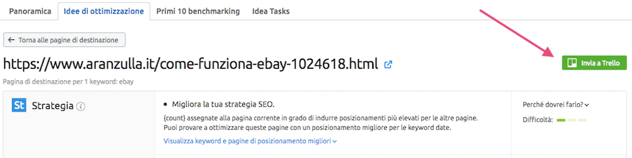 Inviare i task di ottimizzazioni a Trello