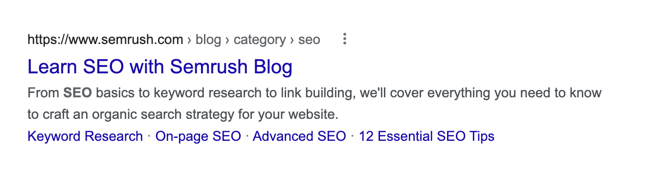 well-optimized SERP snippet