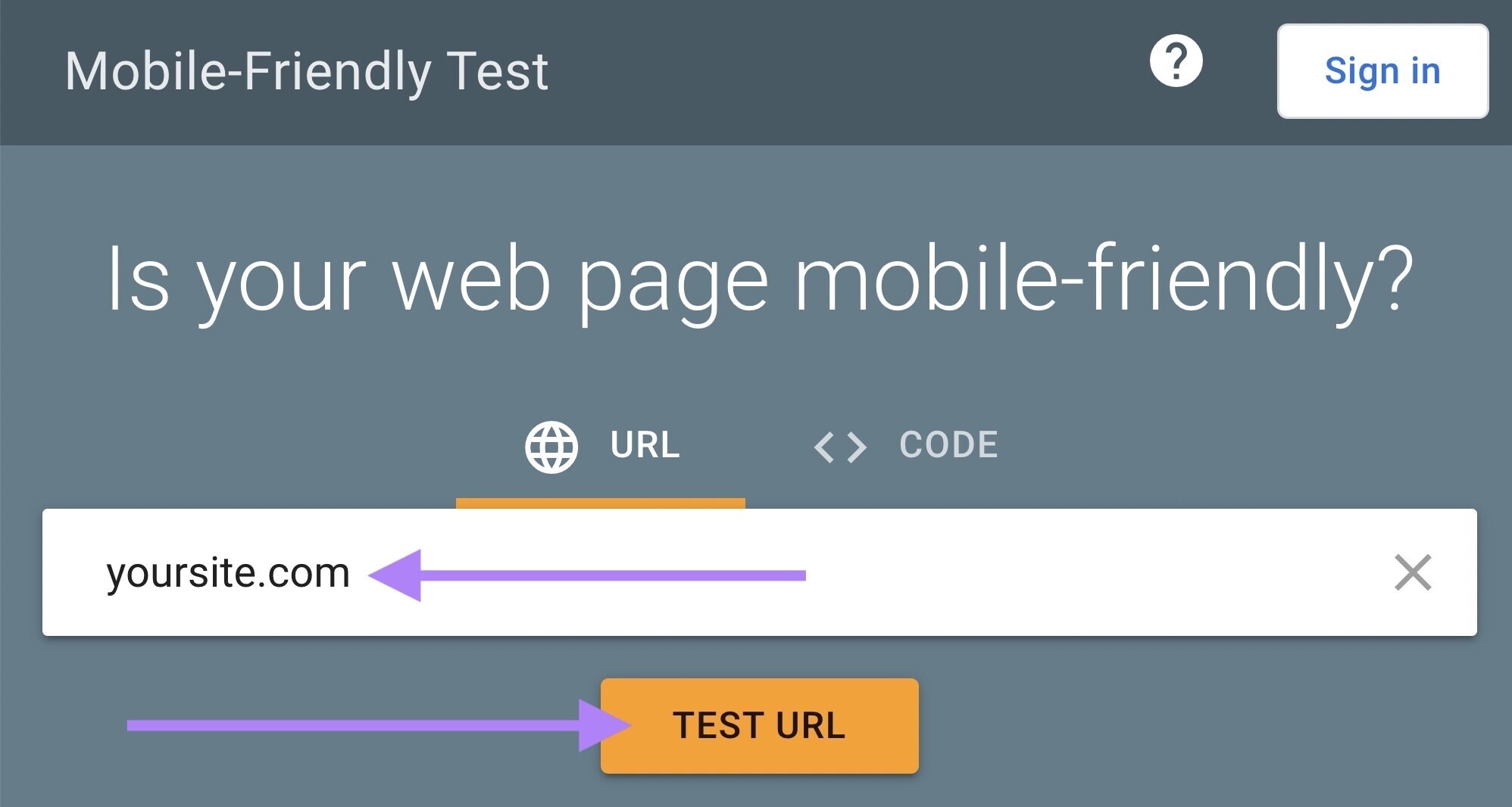 is your web mobile friendly test