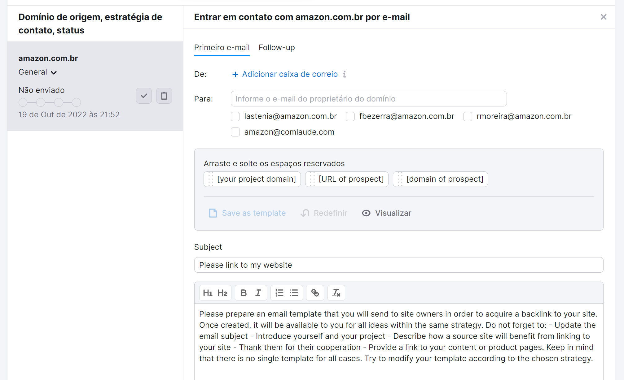 Como criar uma estratégia eficaz de SEO em 8 passos (+template) 46 template de e-mail