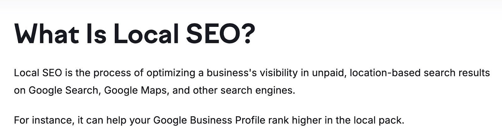 Otimização de conteúdo para mecanismos de busca com IA, iniciando cada seção com um título H2 em forma de pergunta, seguido por um resumo de duas frases.