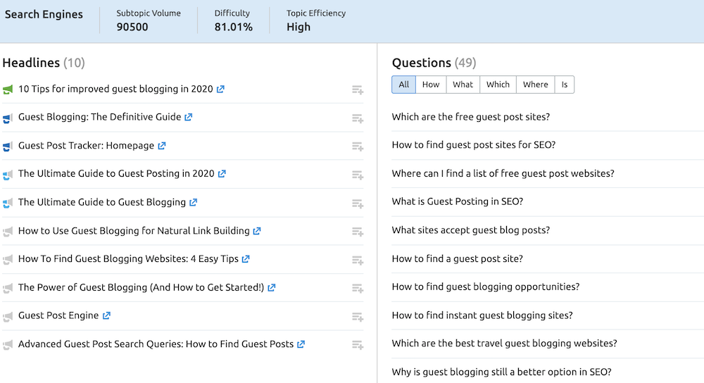 Headlines and Q&A data