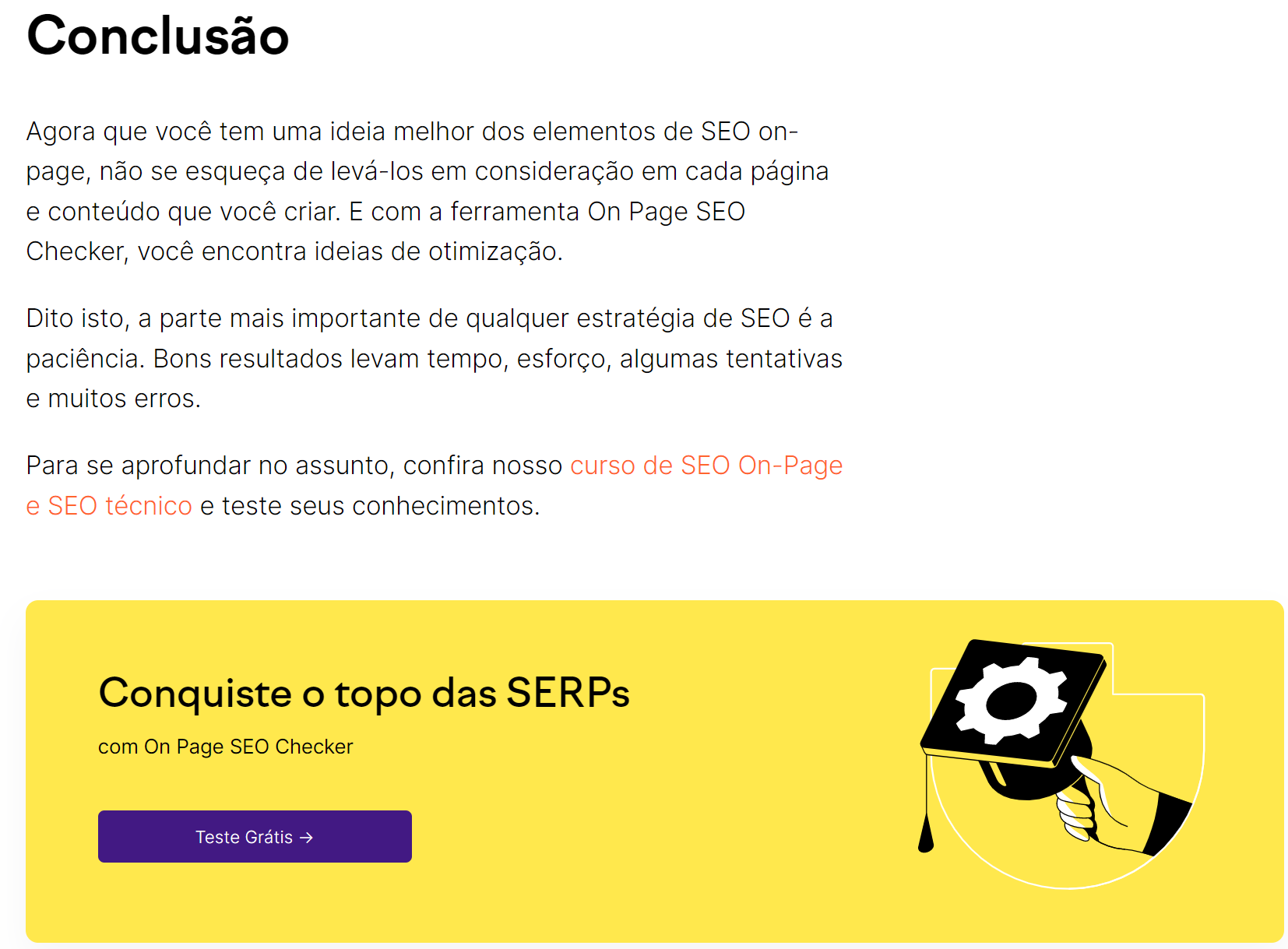 saiba tudo sobre básico de SEO 25 cta atraente