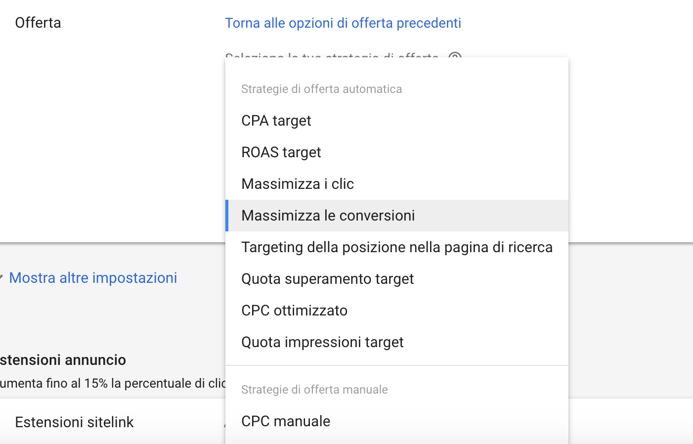 Strategie di offerta per Google Ads