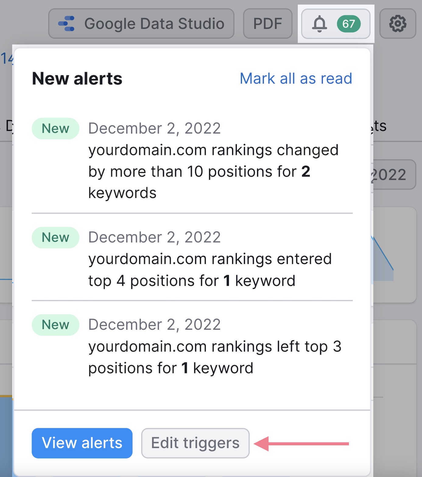 position tracking alerts