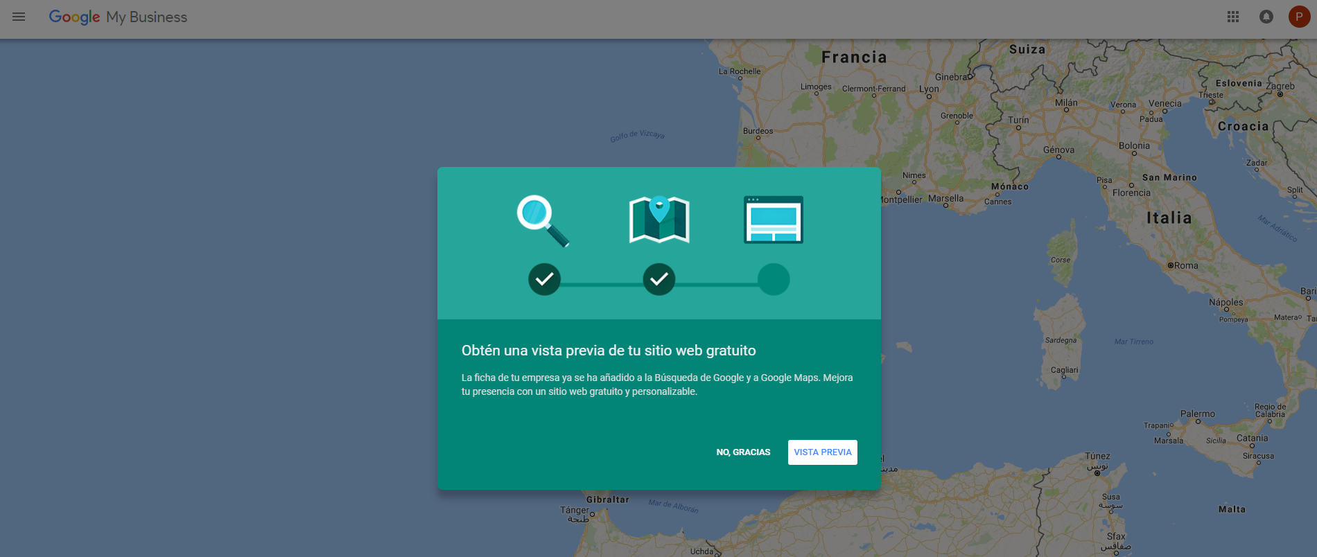 Novedades de Google My Business - Vista previa de tu web gratuita