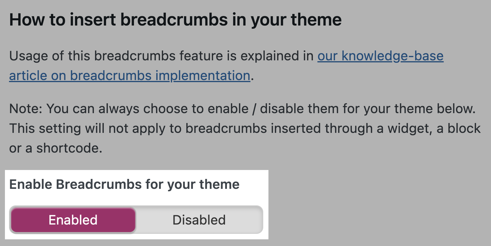 yoast enable breadcrumbs