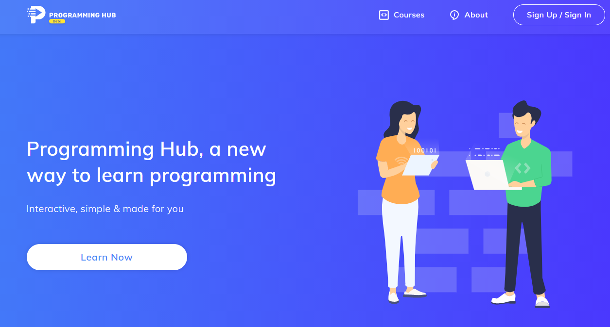 programming hub home page