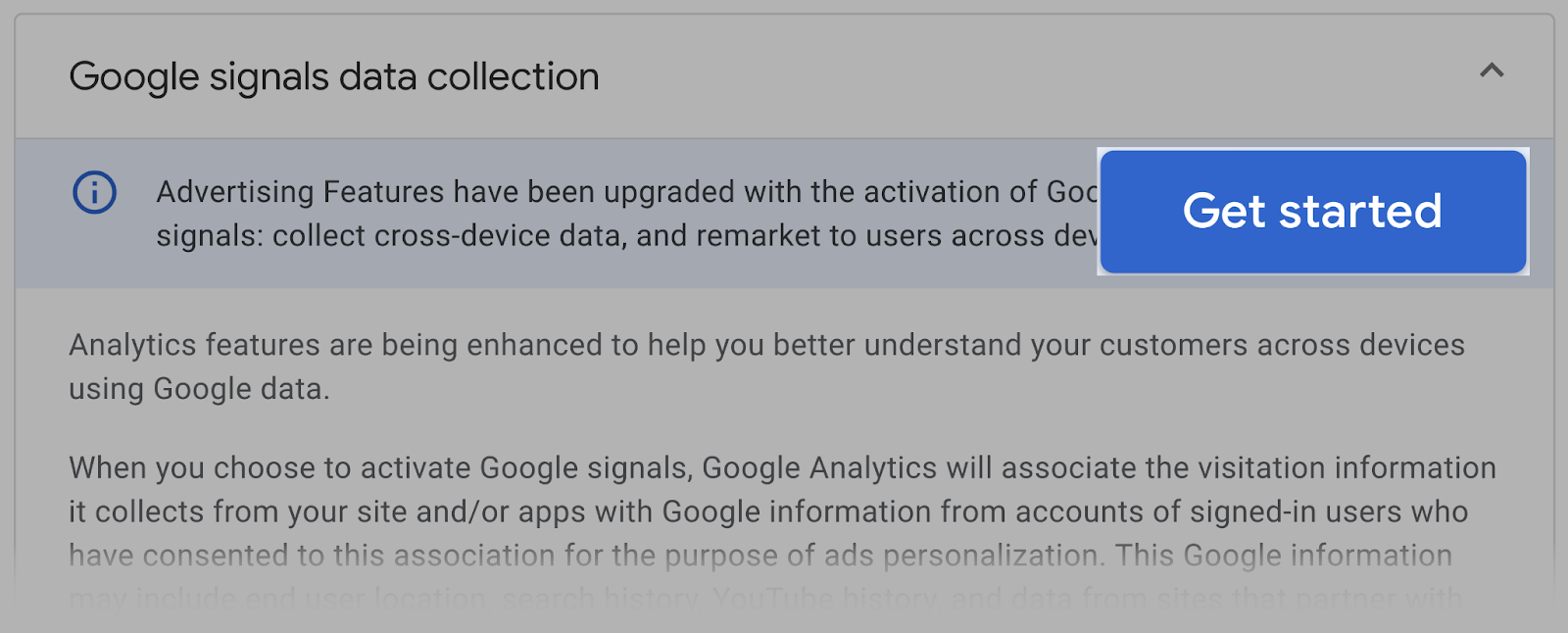 Get started with Google signals data collection