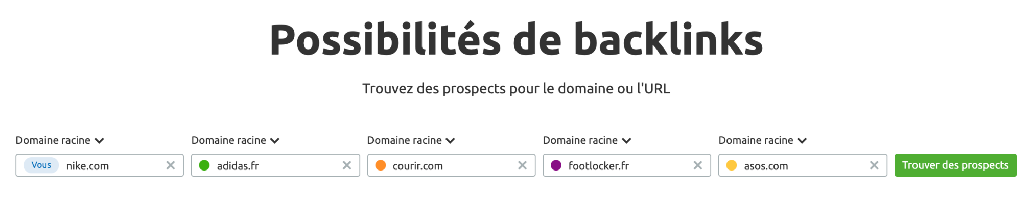 outil possibilités de backlinks