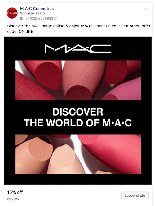 mac cosmetics facebook ads