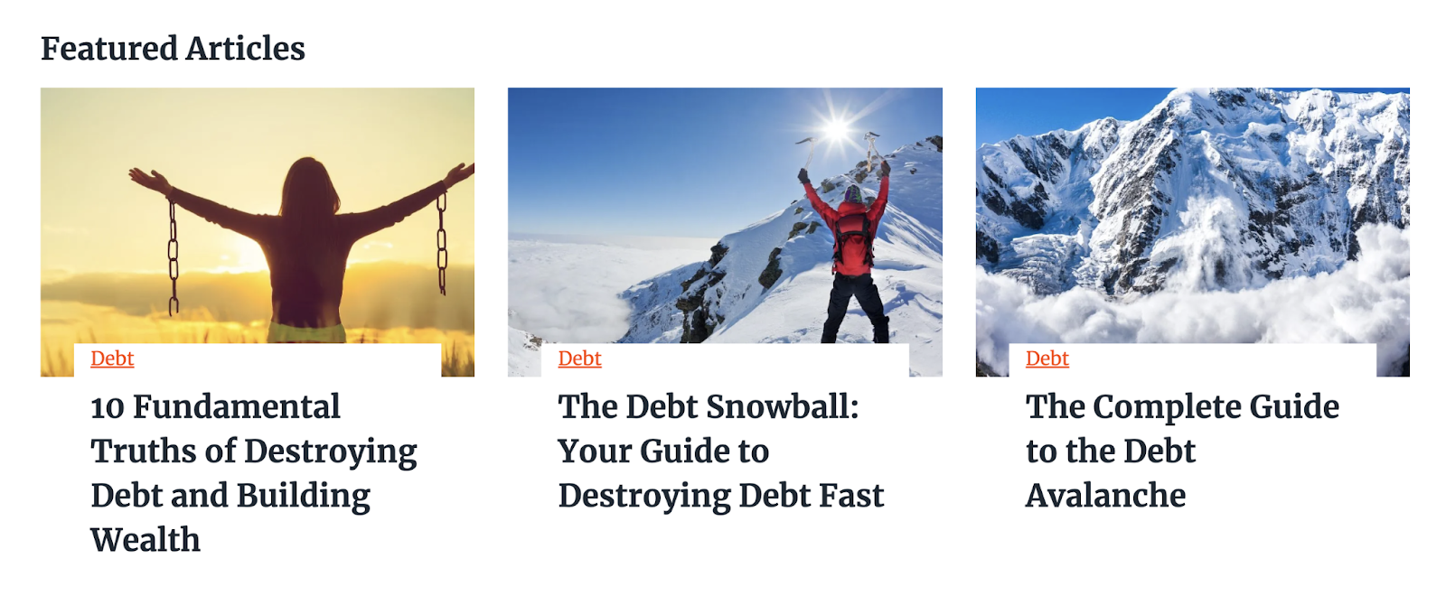 featured articles see  topics similar  indebtedness  snowballs and indebtedness  avalanche