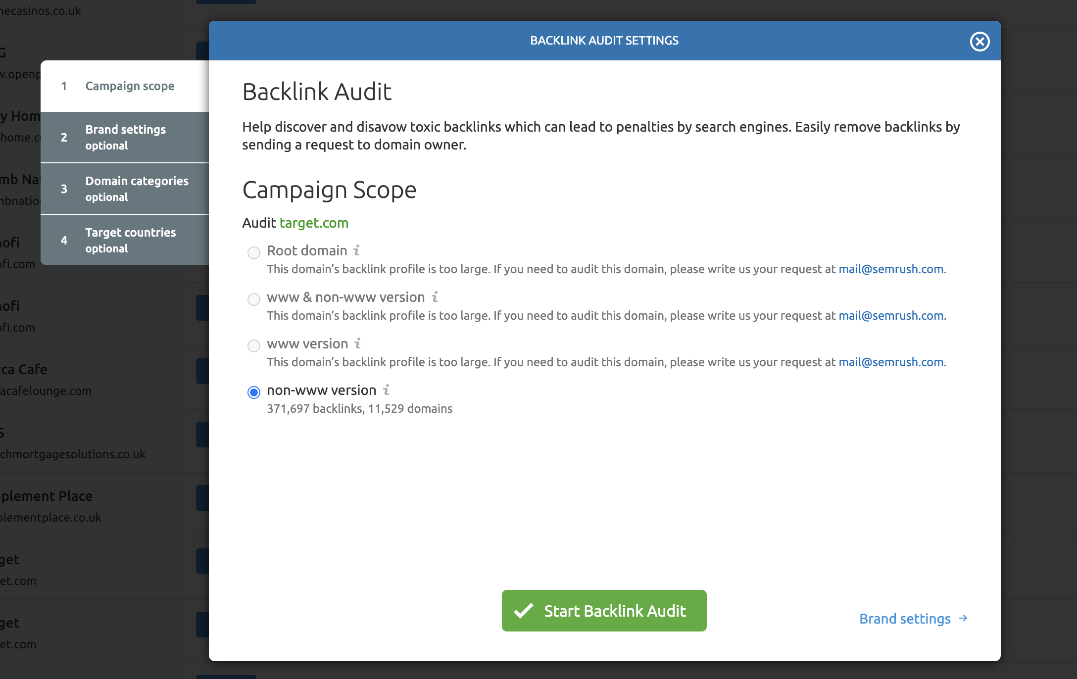  Set Up Link Audit