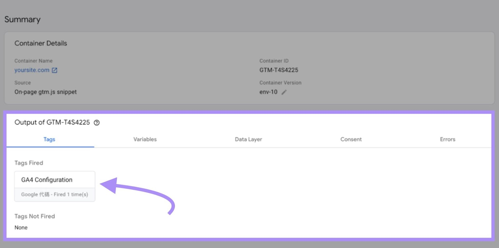 A Complete Step-by-Step Guide (2025) 34 “Tags Fired” category highlighted