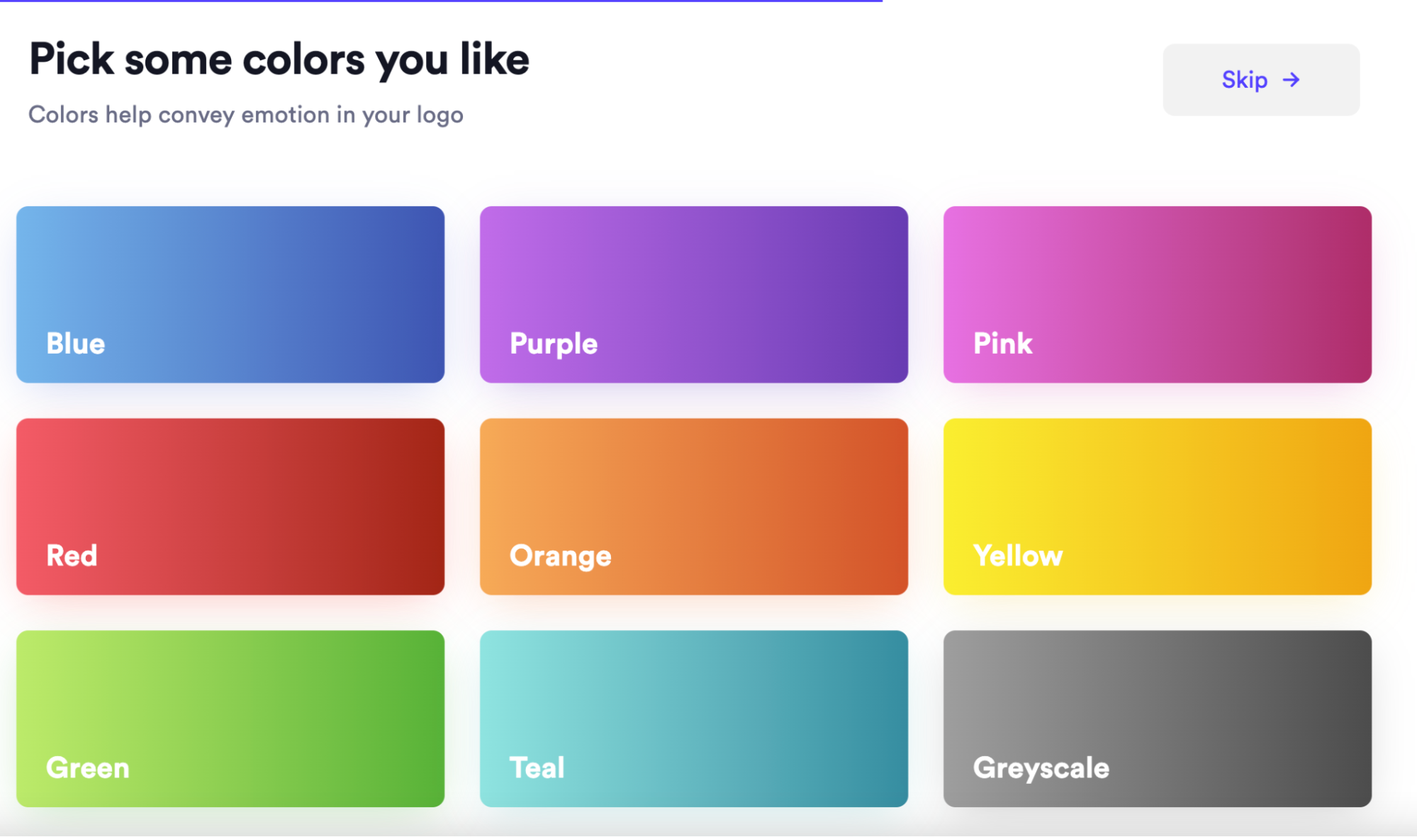 List of color options