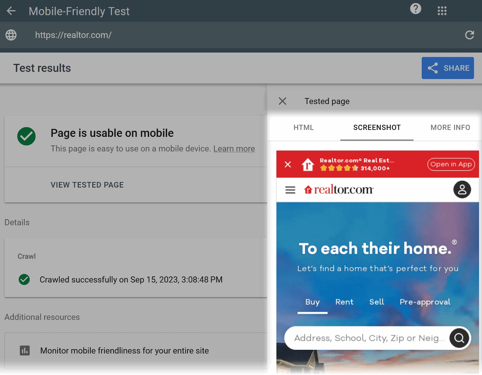 Herramienta Google Mobile-Friendly Test