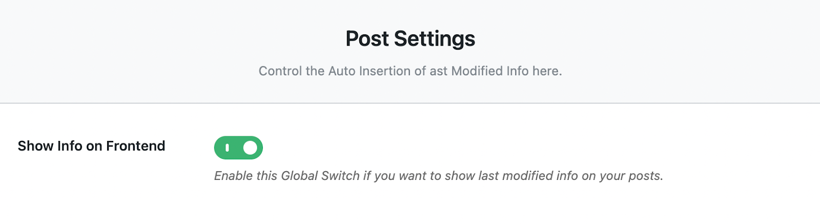 activar la última configuración modificada