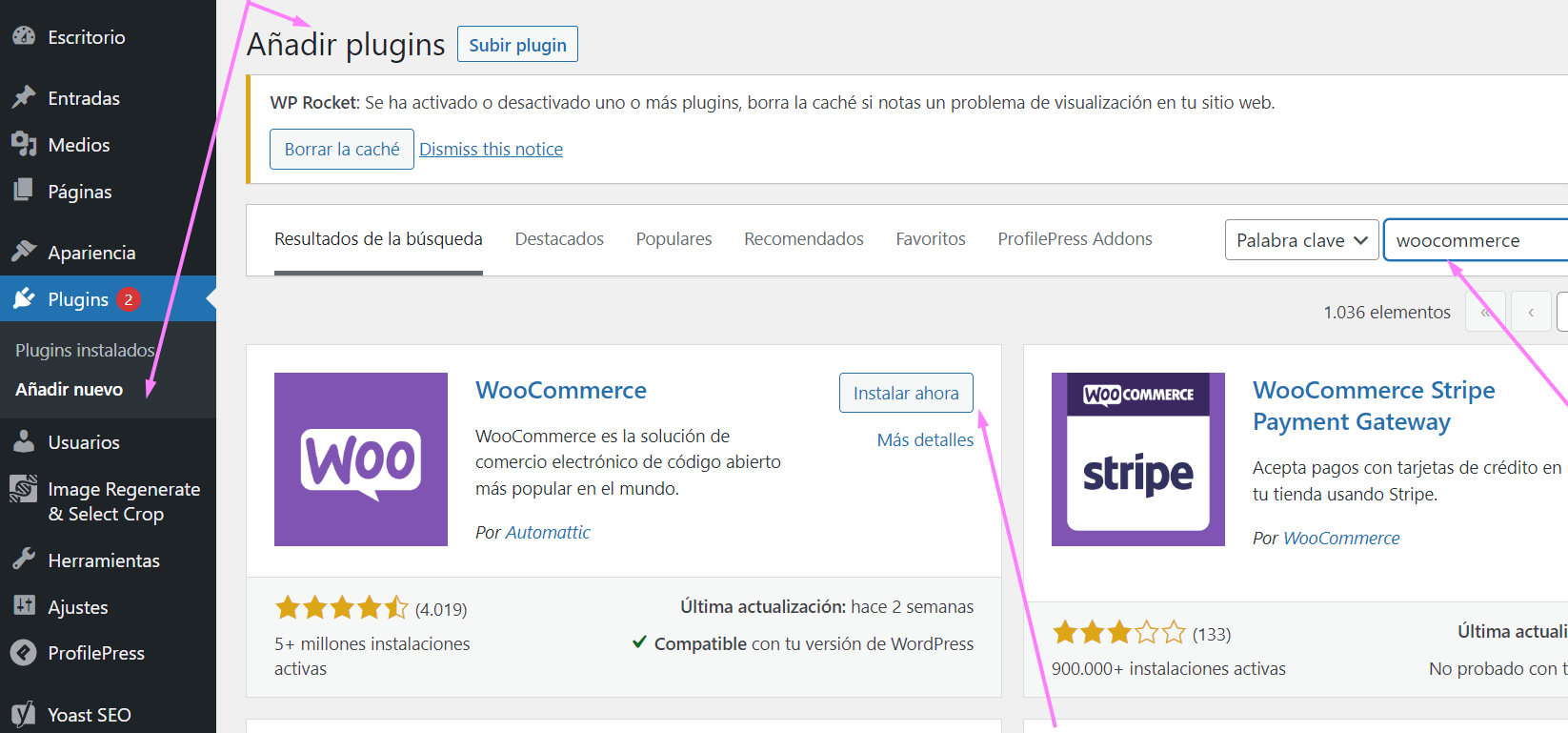 Cómo instalar Woocommerce