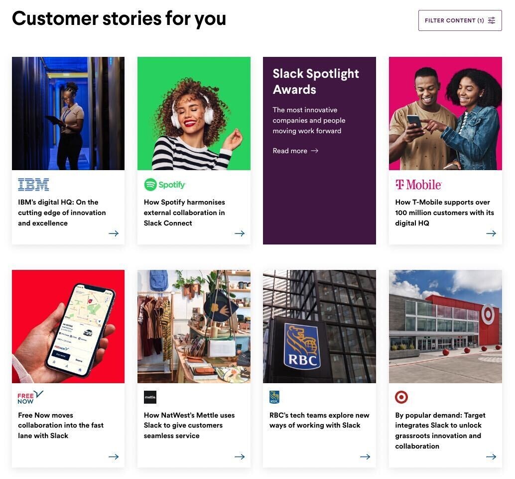 Slack customer stories