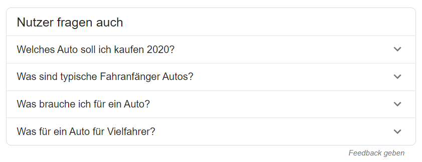 Google-Suche: Nutzer fragen auch