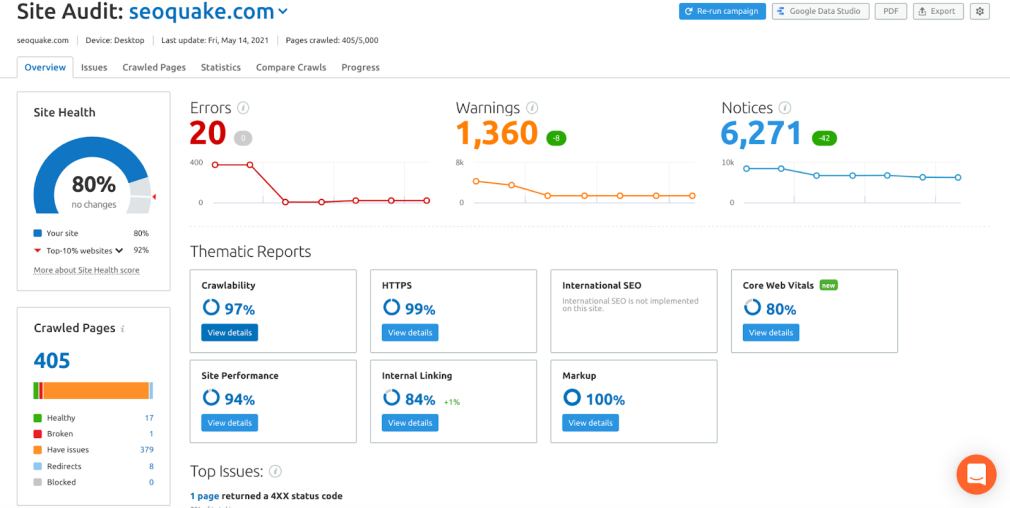 seo spider website crawler