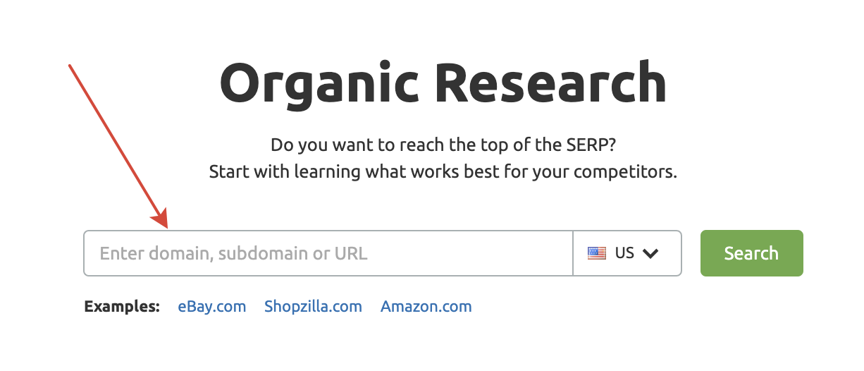 Semrush Organic Research Tool