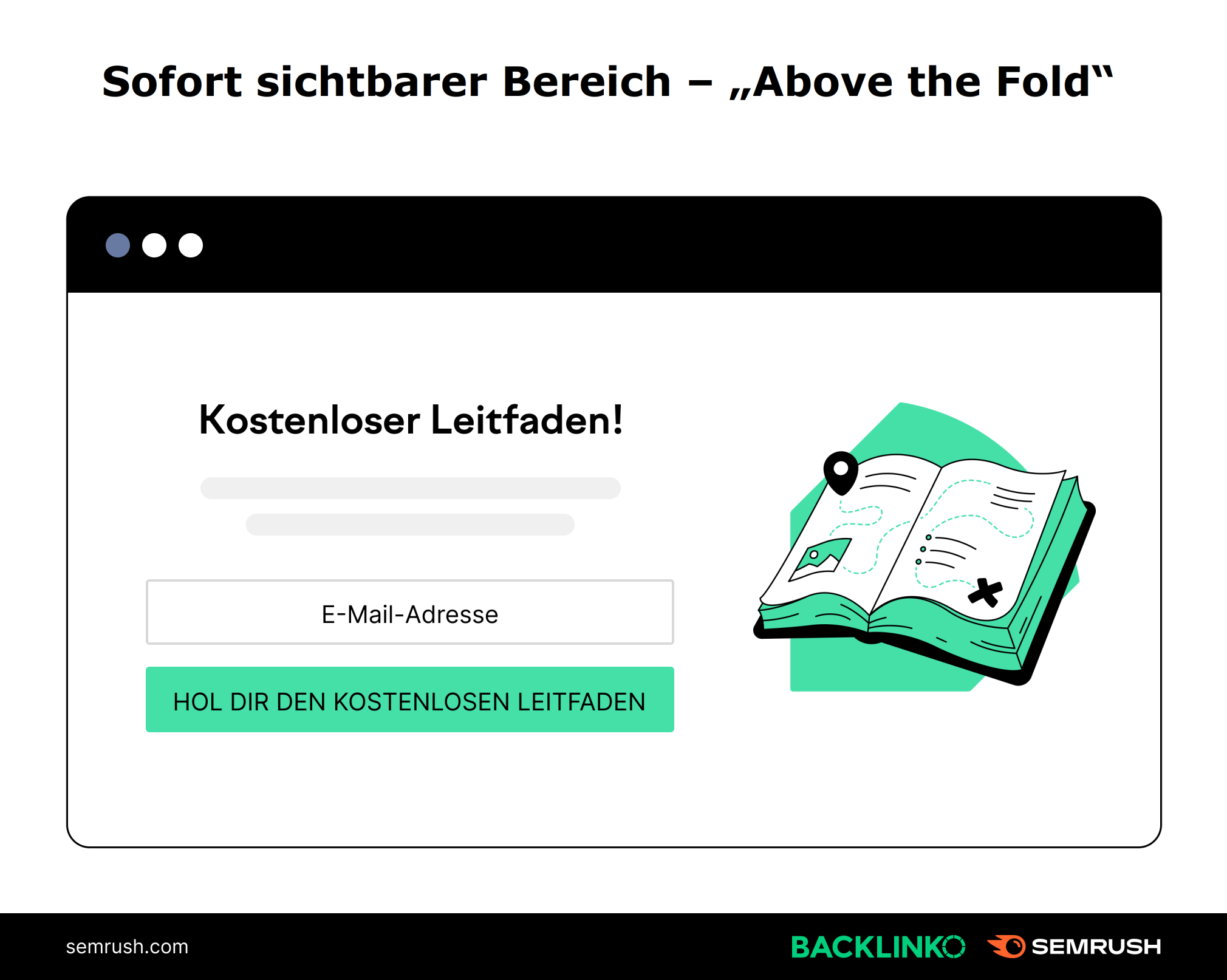 Sofort sichtbarer Bereich – 'Above the Fold'