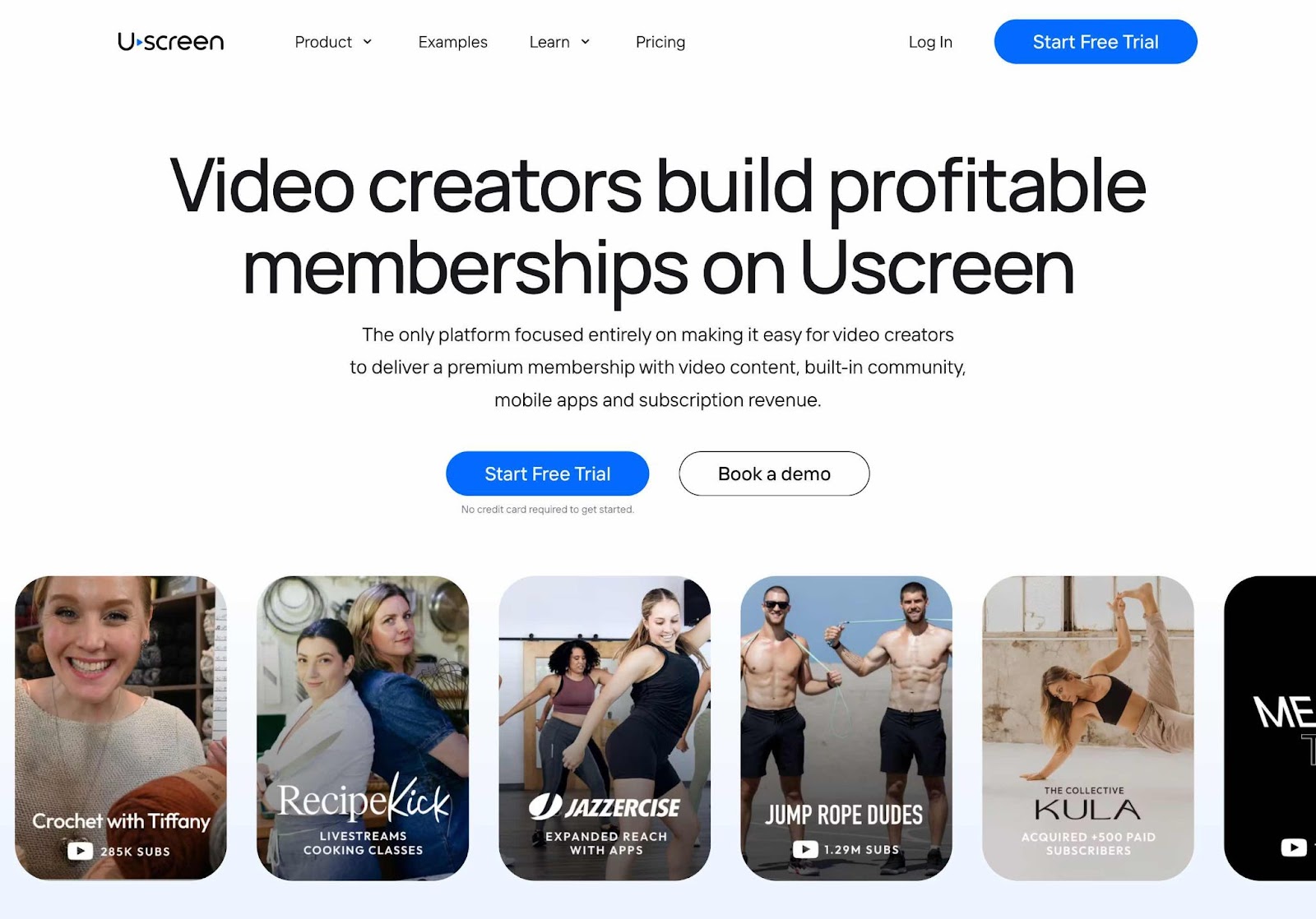 Uscreen homepage