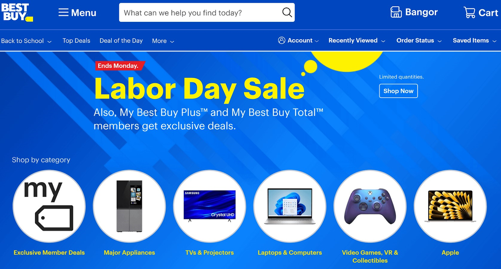 BestBuy homepage