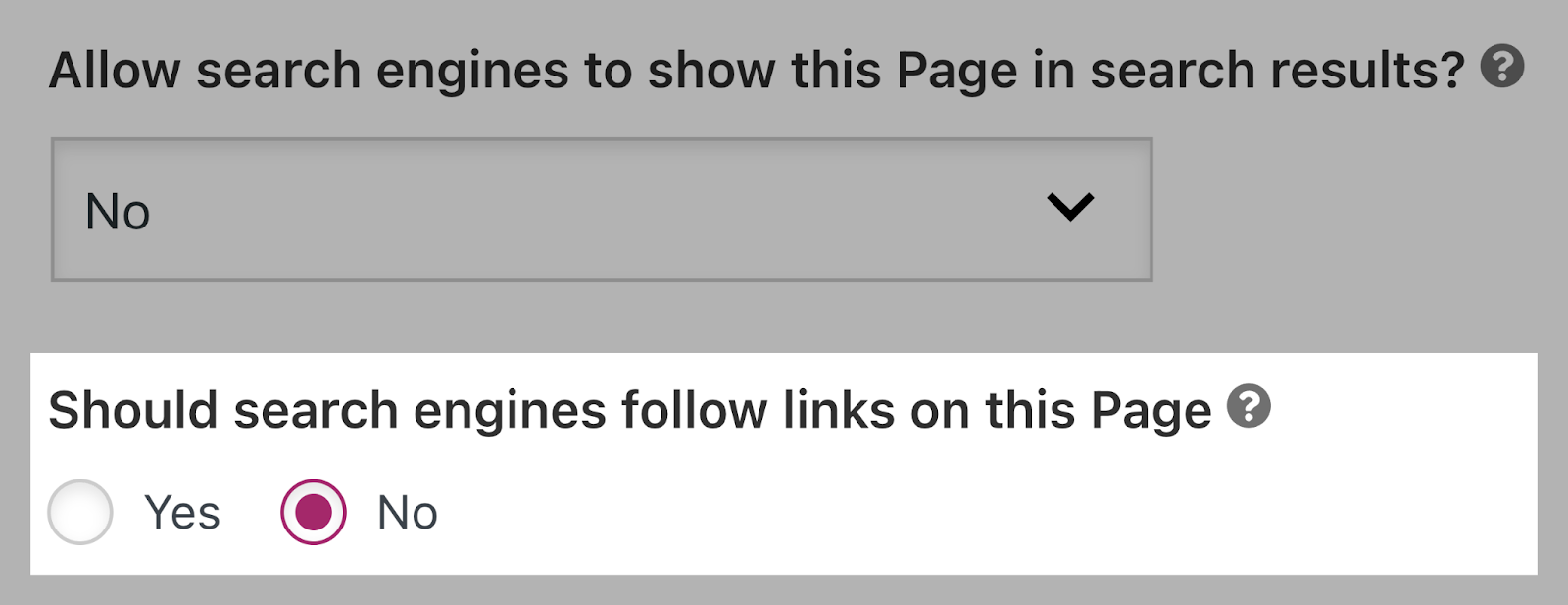 select "No" successful  "Should hunt  engines travel  links connected  this page?"