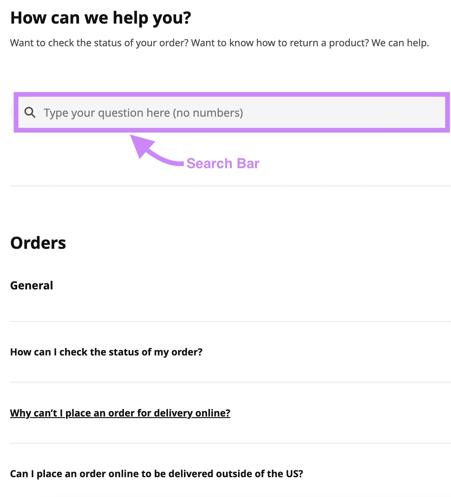 IKEA’s FAQ page